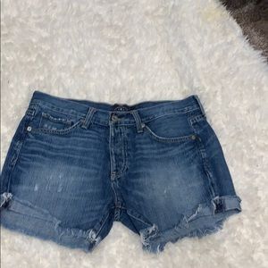 Lucky Brand Boyfriend Jean Shorts-Medium/Dark Wash